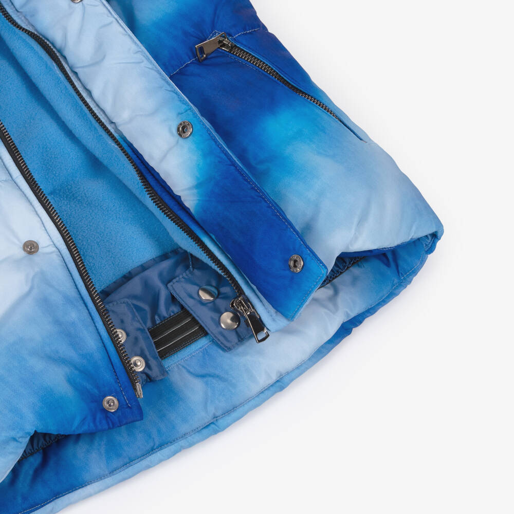Pilguni-Boys Blue Tie-Dye Technical Ski Jacket | Childrensalon Outlet