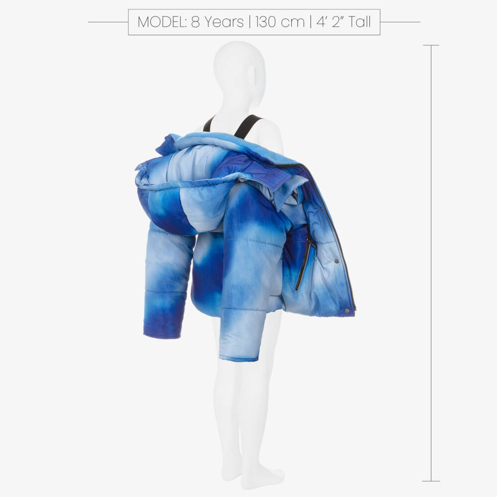 Pilguni-Boys Blue Tie-Dye Technical Ski Jacket | Childrensalon Outlet