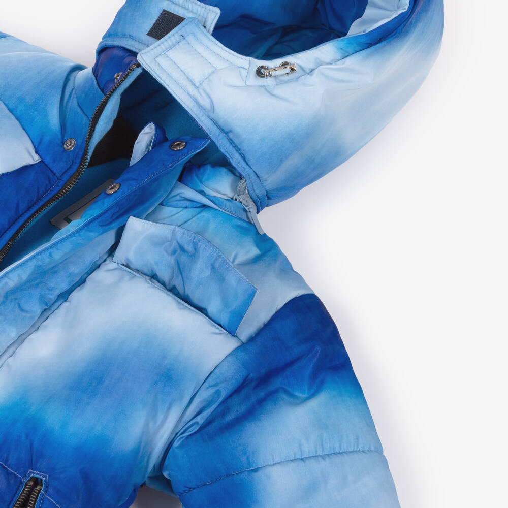 Pilguni-Boys Blue Tie-Dye Technical Ski Jacket | Childrensalon Outlet