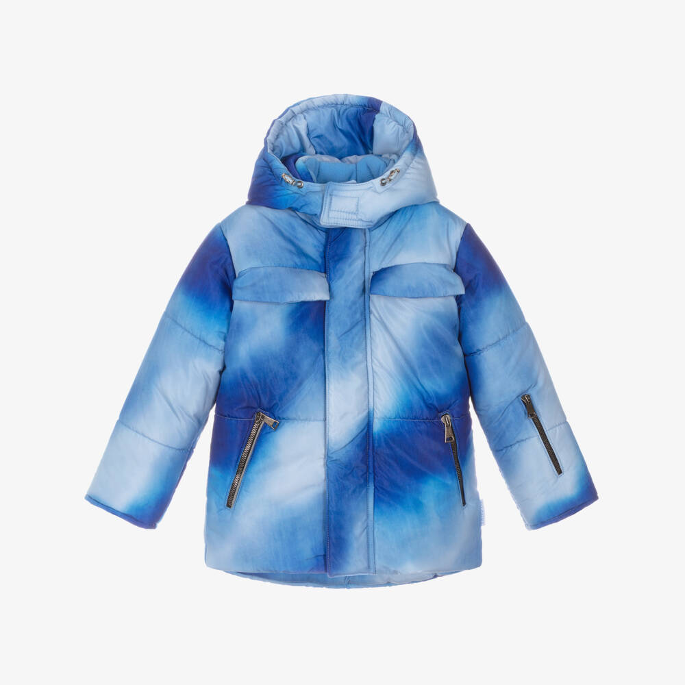 Pilguni-Boys Blue Tie-Dye Technical Ski Jacket | Childrensalon Outlet
