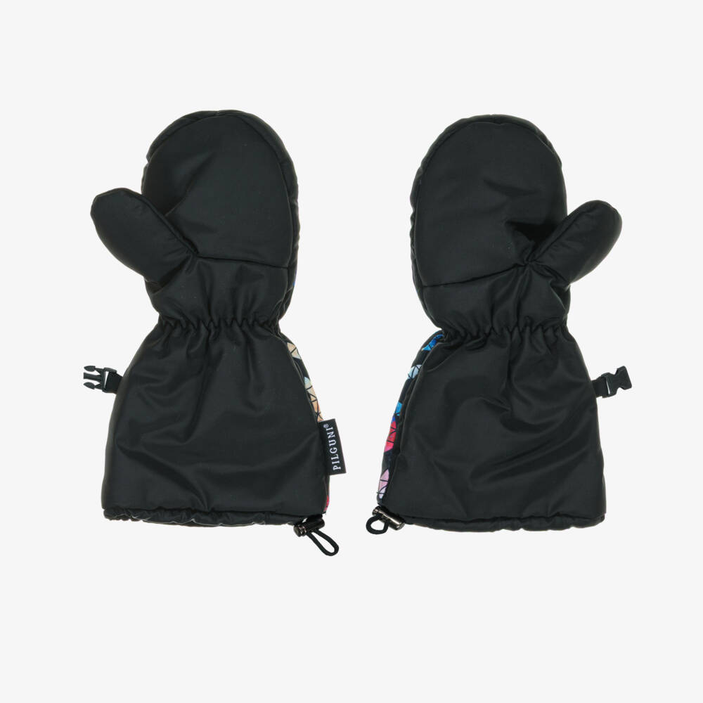 Pilguni-Boys Colourful Ski Mittens with Triangle Design | Childrensalon Outlet
