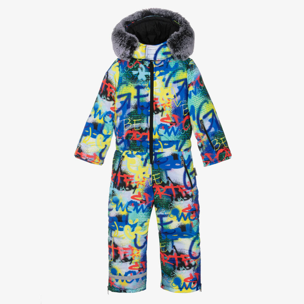 Pilguni-Boys Vibrant Blue Winter Snowsuit | Childrensalon Outlet