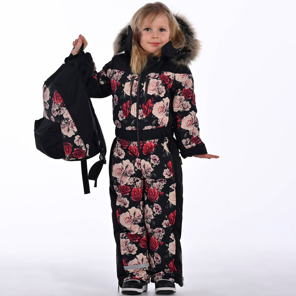 Floral/Black Snowsuit