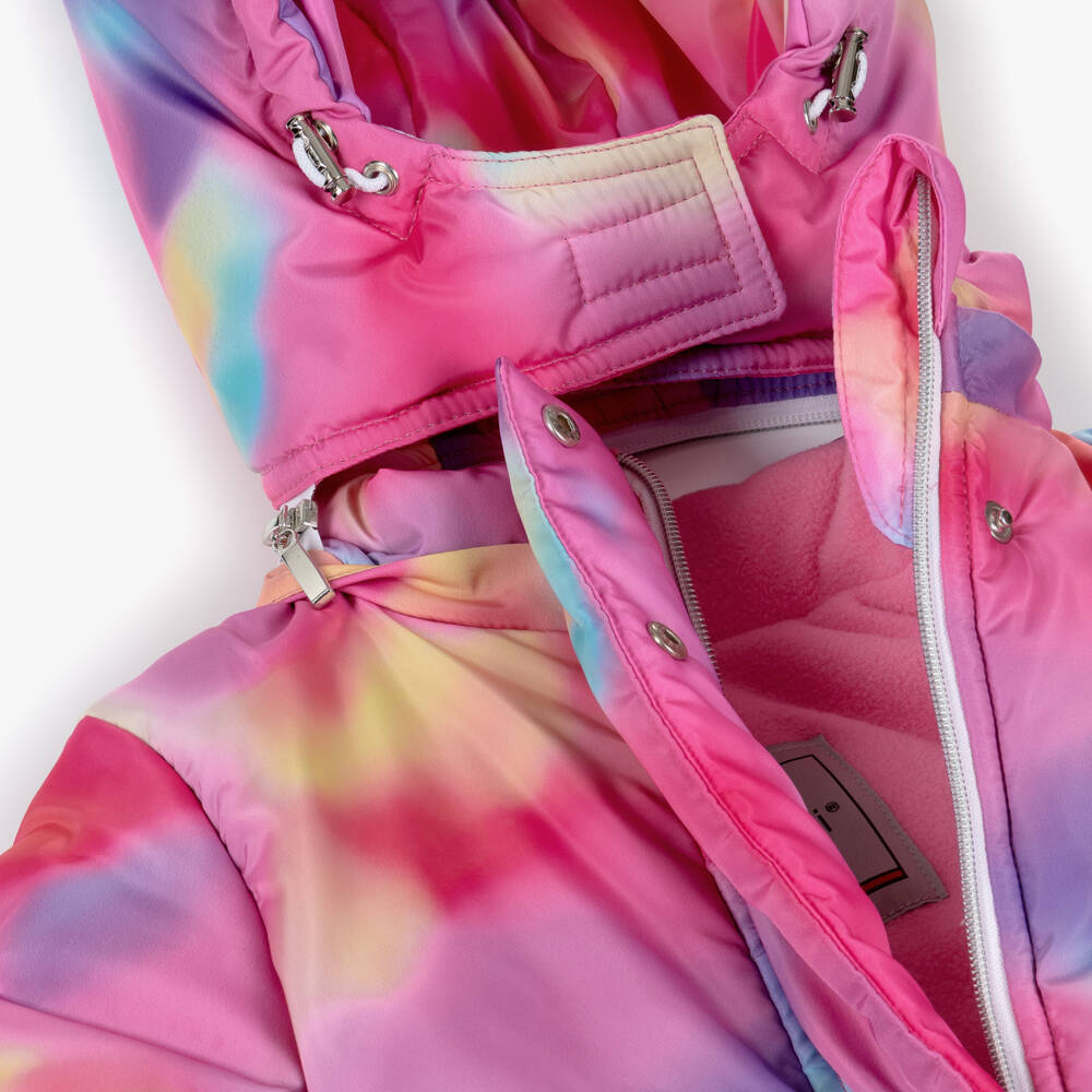 Pilguni-Girls Bright Pink Tie Dye Snowsuit | Childrensalon Outlet