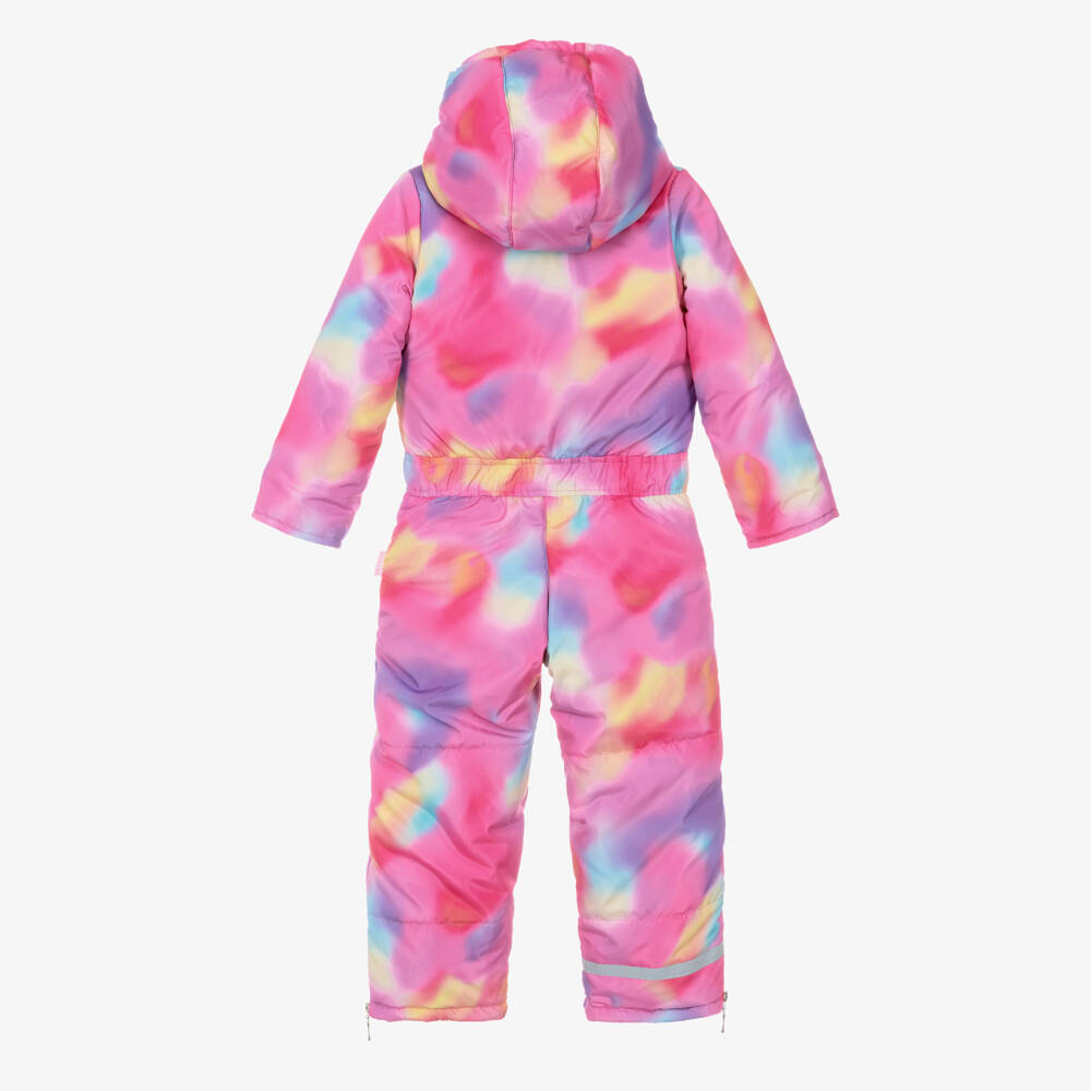 Pilguni-Girls Bright Pink Tie Dye Snowsuit | Childrensalon Outlet