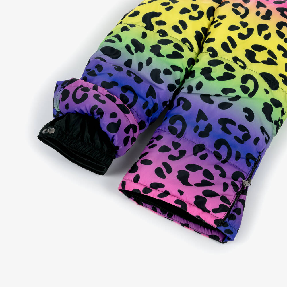 Pilguni-Girls Bright Yellow & Pink Leopard Snowsuit | Childrensalon Outlet
