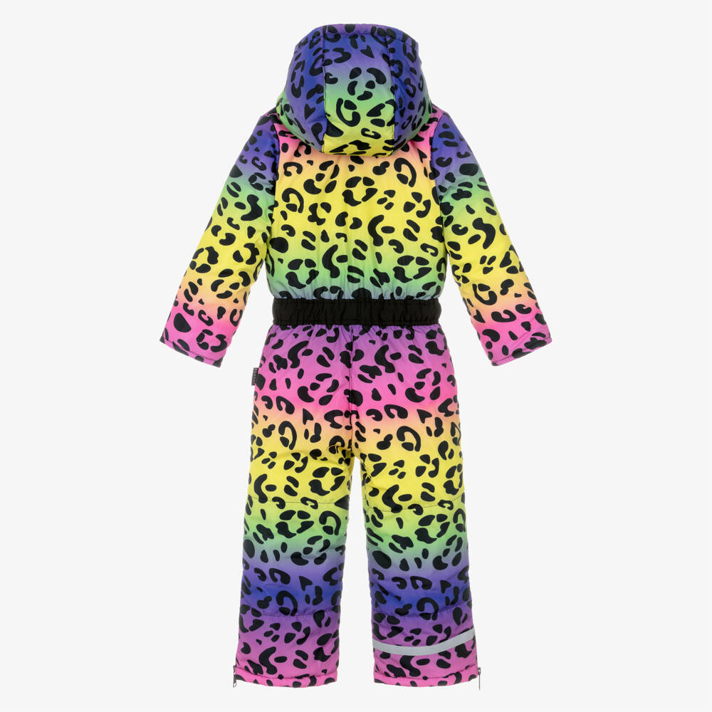 Pilguni-Girls Bright Yellow & Pink Leopard Snowsuit | Childrensalon Outlet