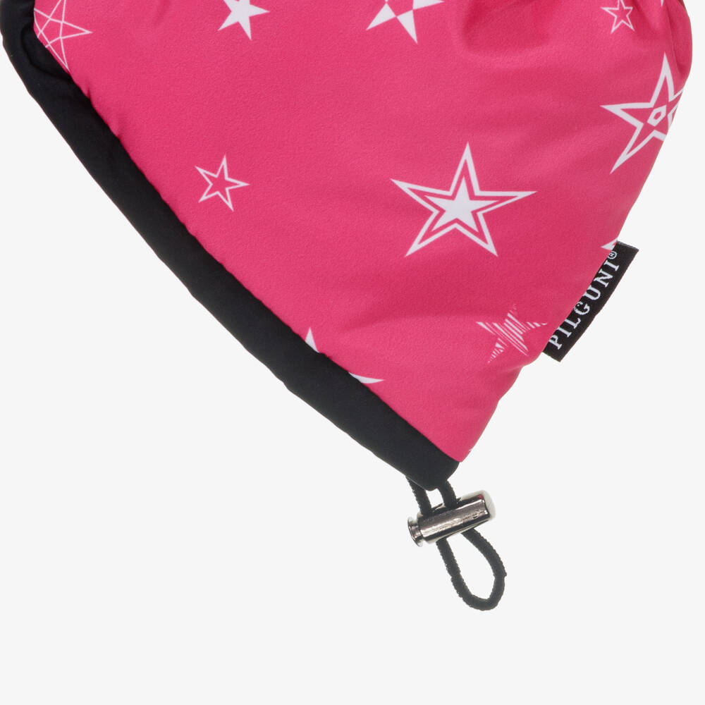 Pilguni-Girls Fuchsia Star Ski Gloves | Childrensalon Outlet