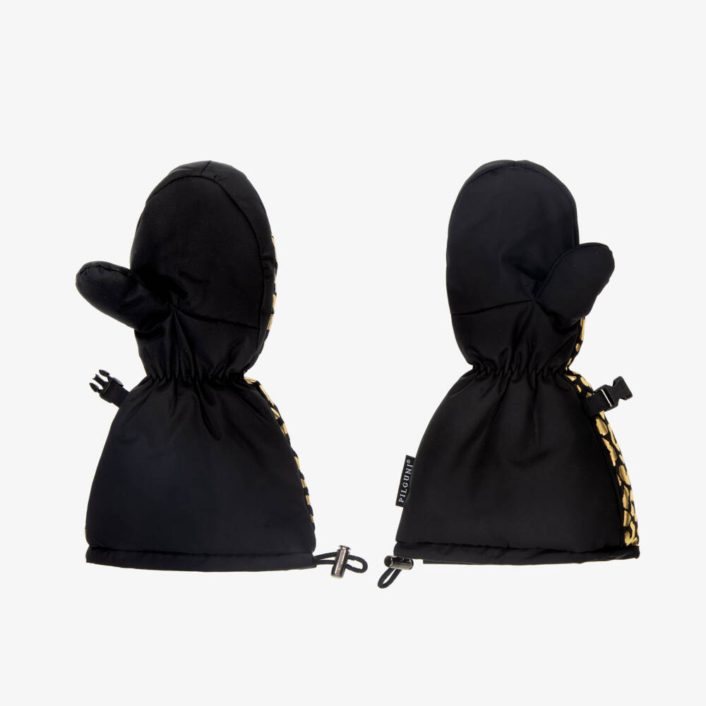 Pilguni-Girls Leopard Glam Ski Gloves | Childrensalon Outlet