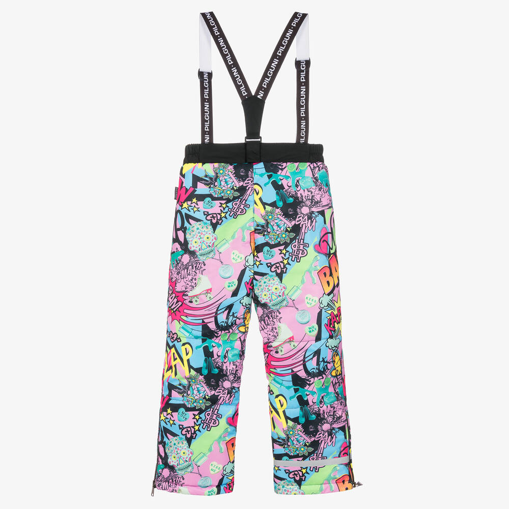 Pilguni-Розовые лыжные брюки с граффити | Childrensalon Outlet