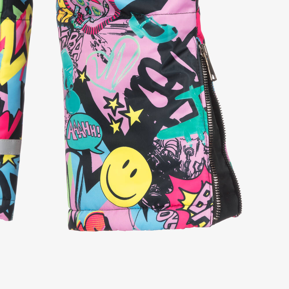 Pilguni-Розовые лыжные брюки с граффити | Childrensalon Outlet