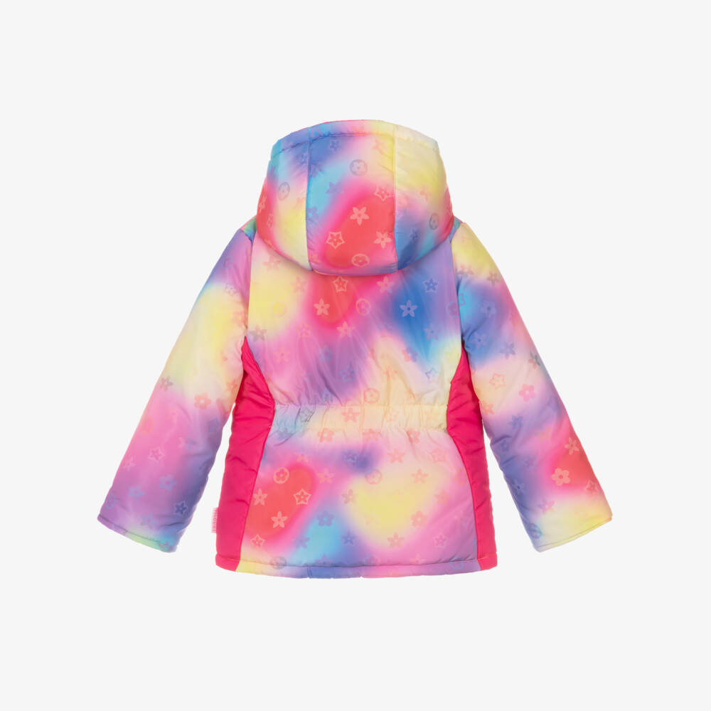 Pilguni-Girls Pink Tie-Dye Technical Ski Jacket | Childrensalon Outlet