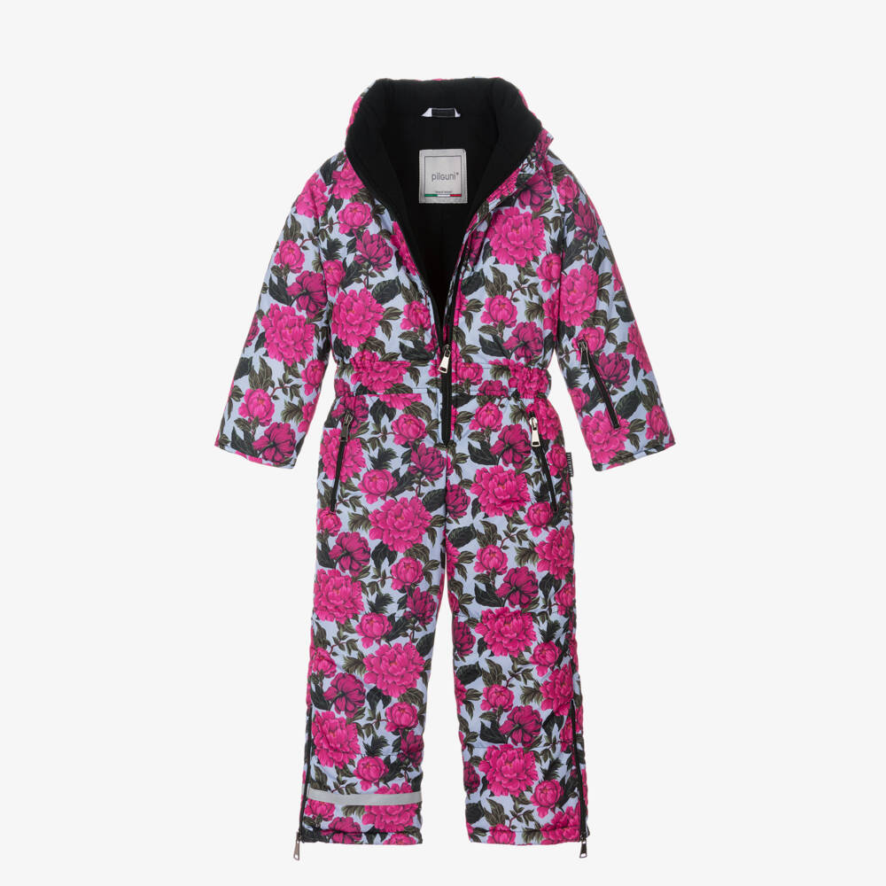Pilguni-Girls Rosy Bloom Ski Suit | Childrensalon Outlet