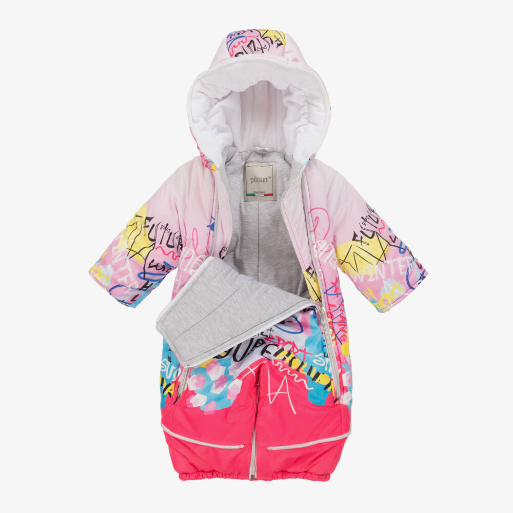 Pilguni-Girls Vibrant Pink 2-in-1 Snowwear | Childrensalon Outlet