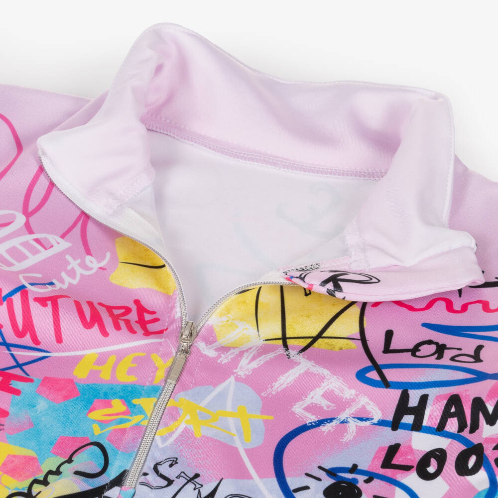 Pilguni-Girls Vibrant Pink Zip-Up Thermal | Childrensalon Outlet