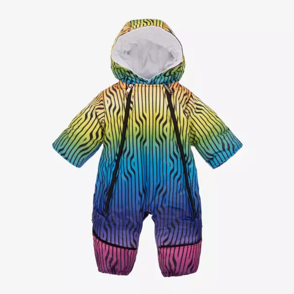 Pilguni-Girls Vibrant Stripe Convertible Snowsuit | Childrensalon Outlet