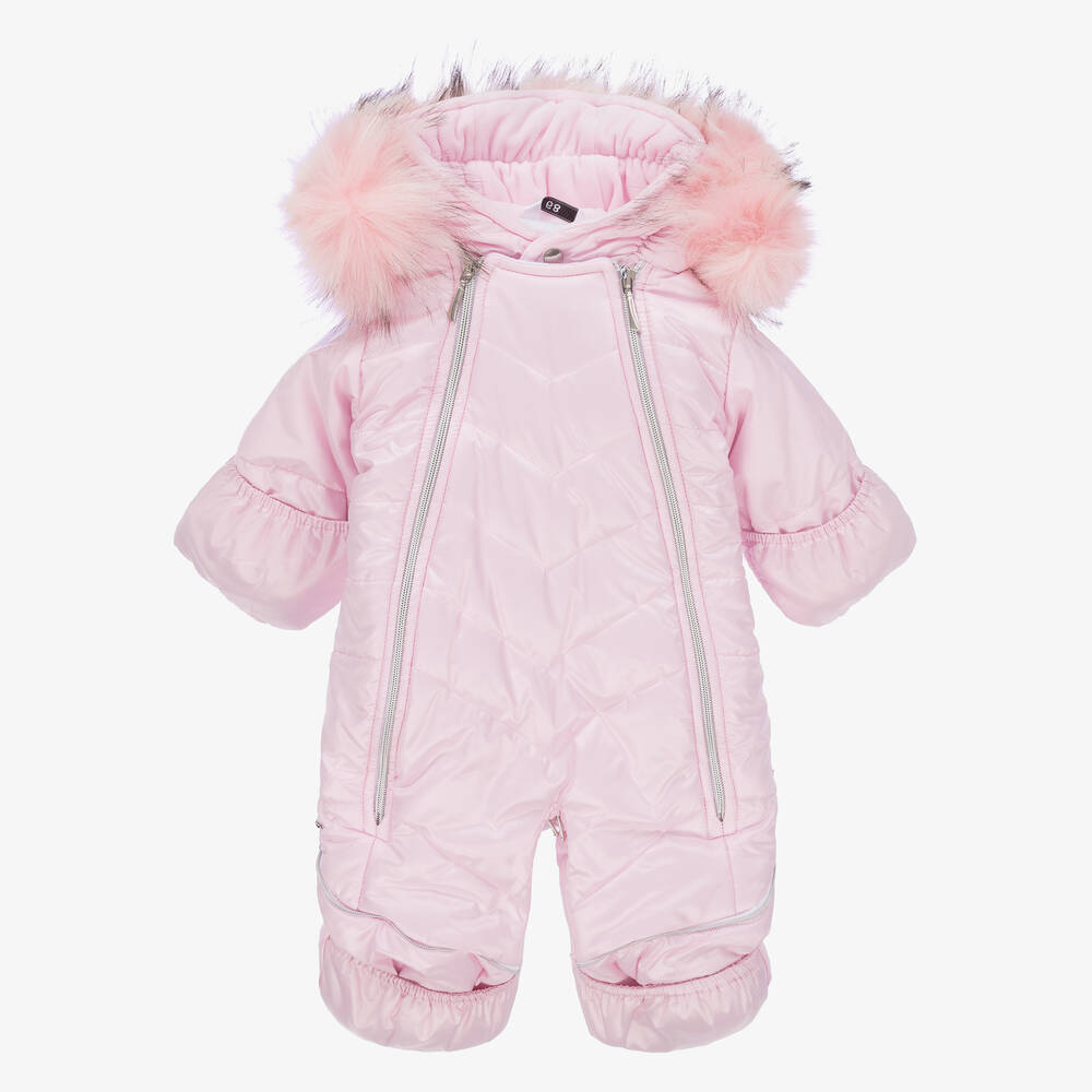 Pilguni-Pink 2-in-1 Baby Snowsuit | Childrensalon Outlet
