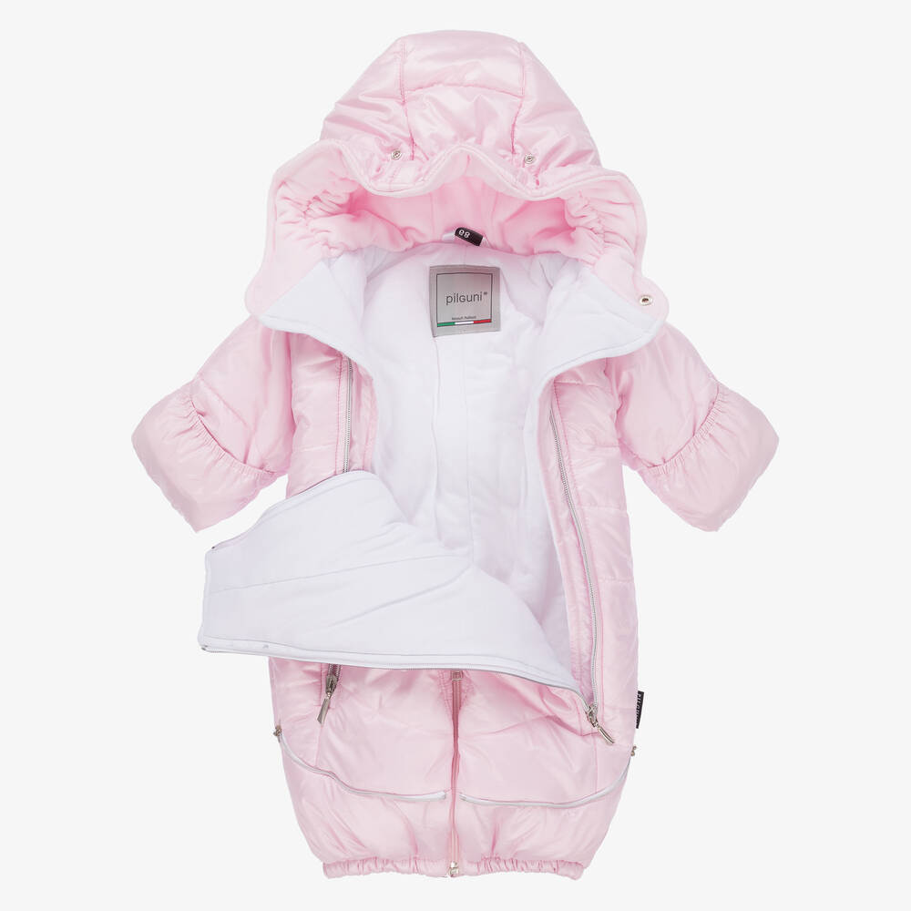 Pilguni-Pink 2-in-1 Baby Snowsuit | Childrensalon Outlet