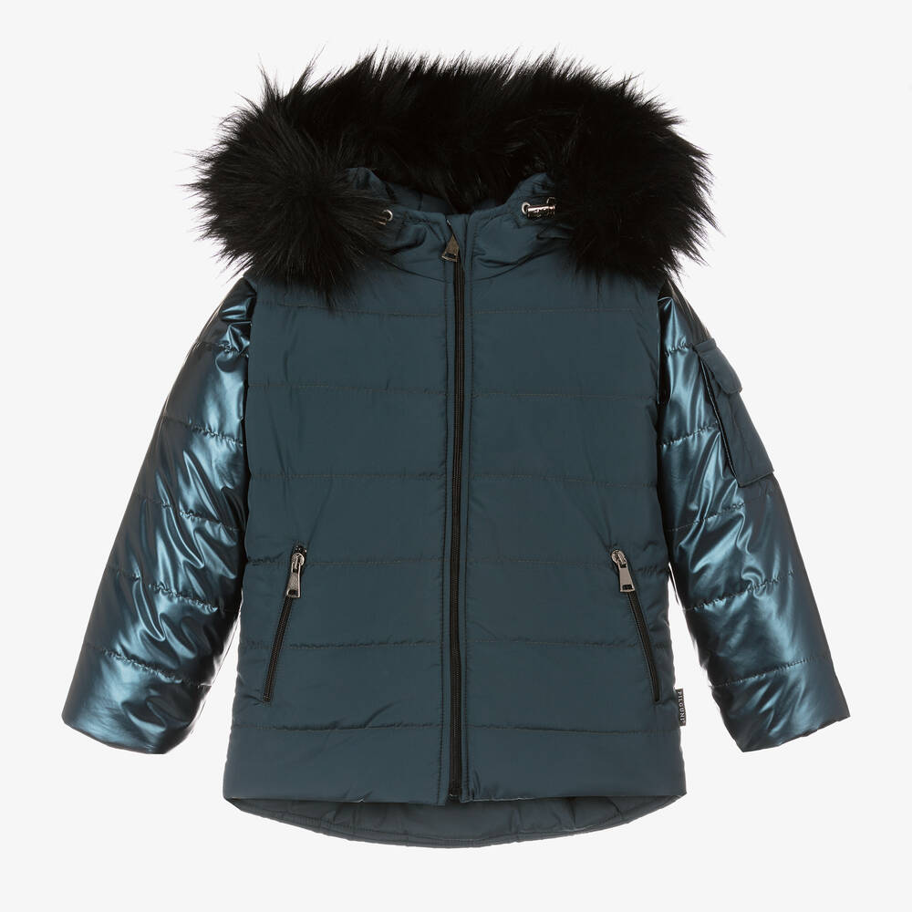 Pilguni - Veste de ski bleu canard | Childrensalon