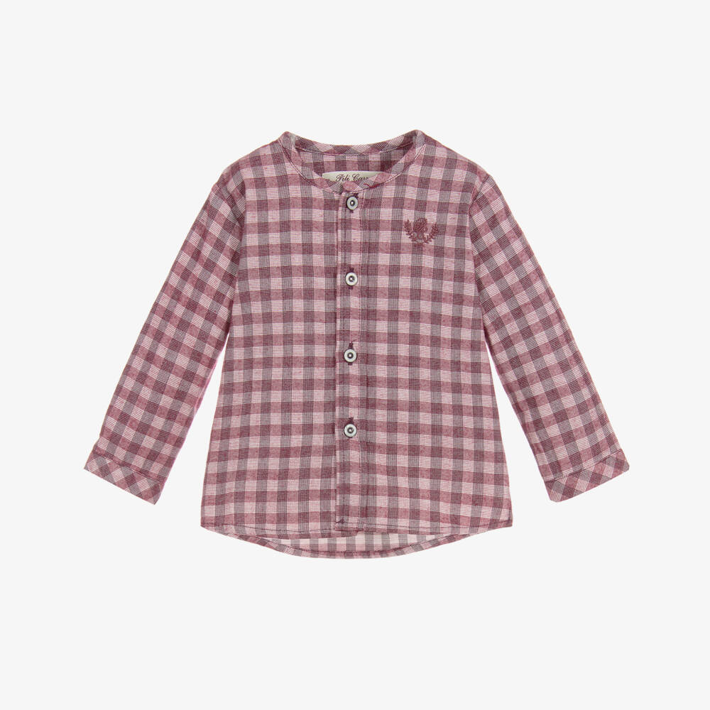 Pili Carrera-Boys Check Cotton Shirt | Childrensalon Outlet
