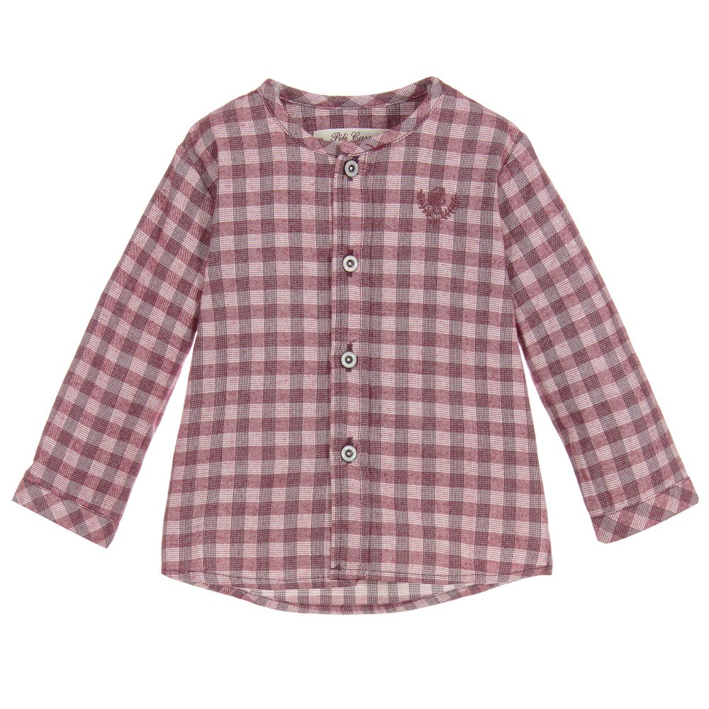 Pili Carrera - Boys Check Cotton Shirt | Childrensalon