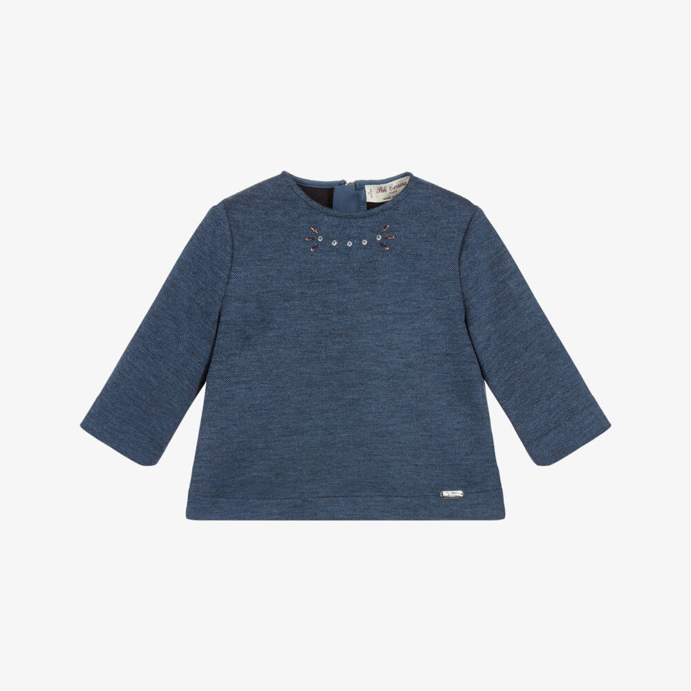 Pili Carrera-Girls Blue Sweatshirt | Childrensalon Outlet