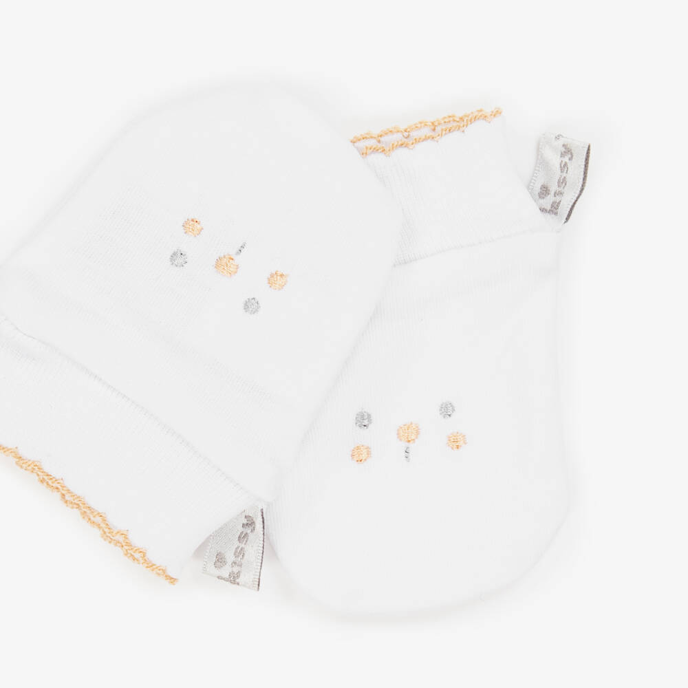 Kissy Kissy-Pima Cotton Teddy Bear Mittens | Childrensalon Outlet