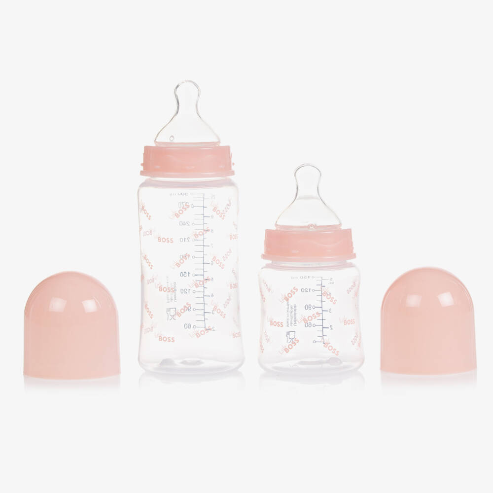 BOSS-Pink Bottle & Dummy Set | Childrensalon Outlet