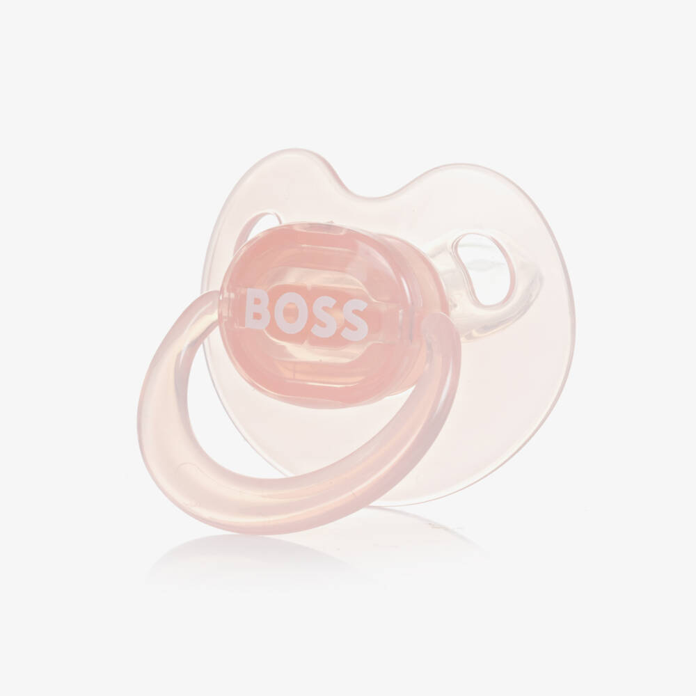 BOSS-Pink Bottle & Dummy Set | Childrensalon Outlet