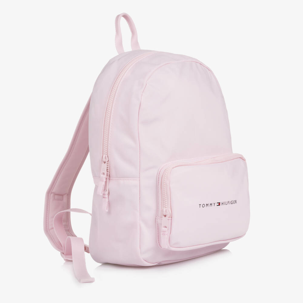 Tommy Hilfiger-Pink Canvas Backpack (37cm) | Childrensalon Outlet