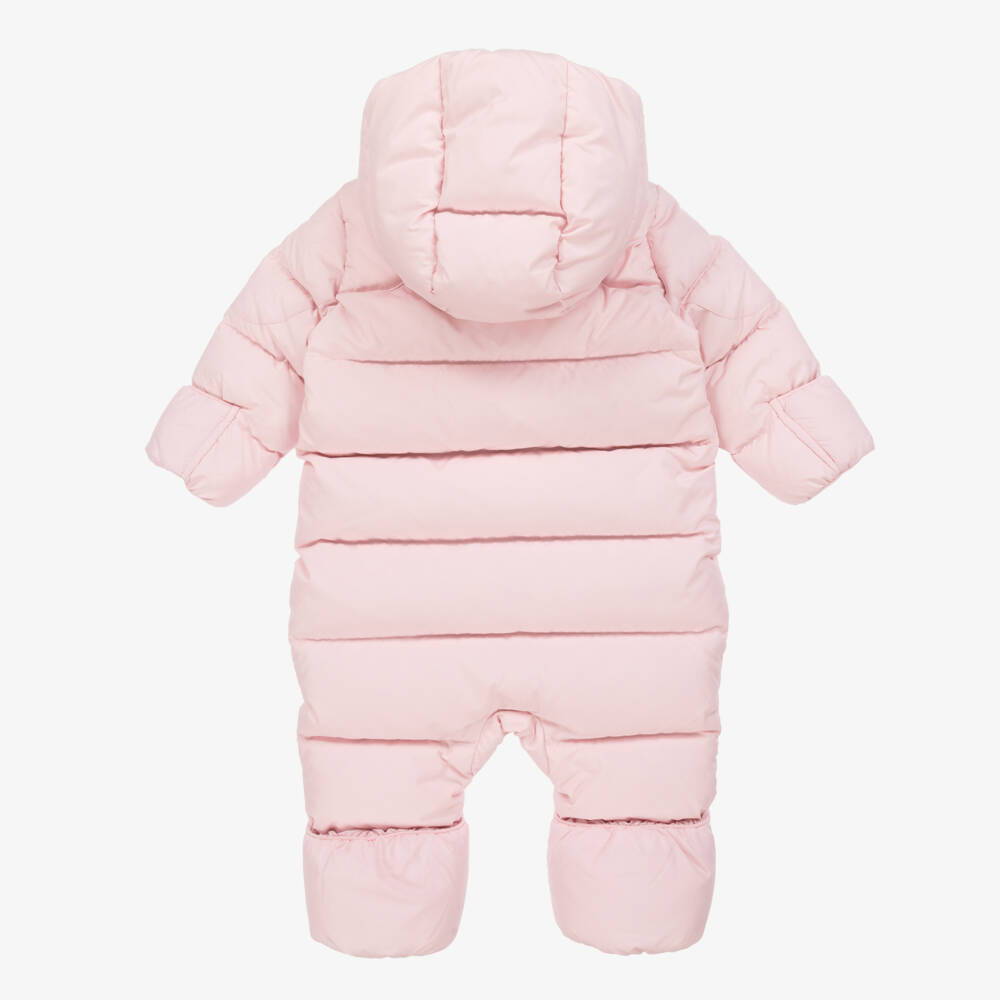 Ralph Lauren-Pink Down Padded Snowsuit | Childrensalon Outlet