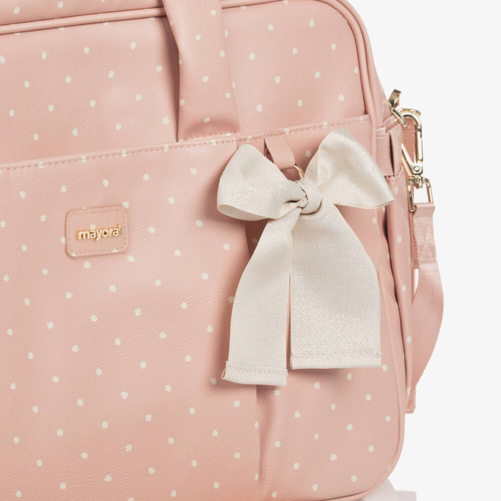 Mayoral-Pink Faux Leather Changing Bag (48cm) | Childrensalon Outlet