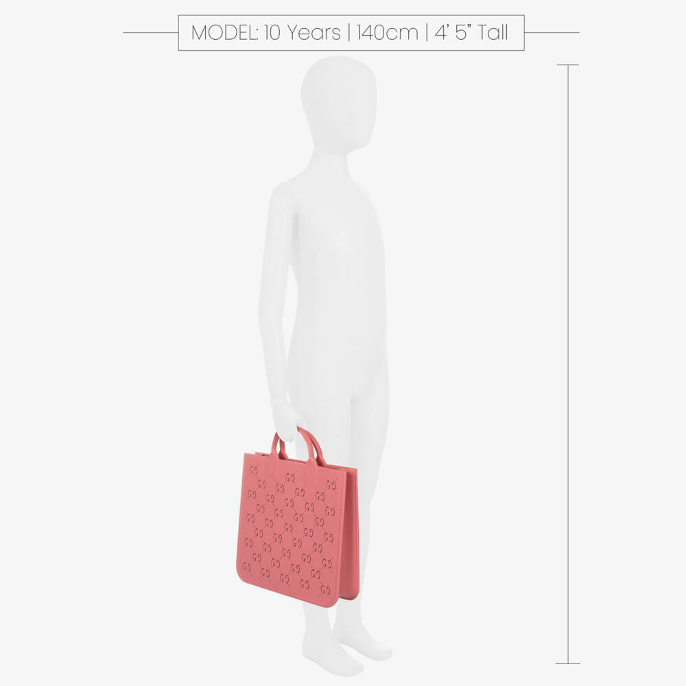 Gucci-Pink GG Rubber Tote Bag (33cm) | Childrensalon Outlet