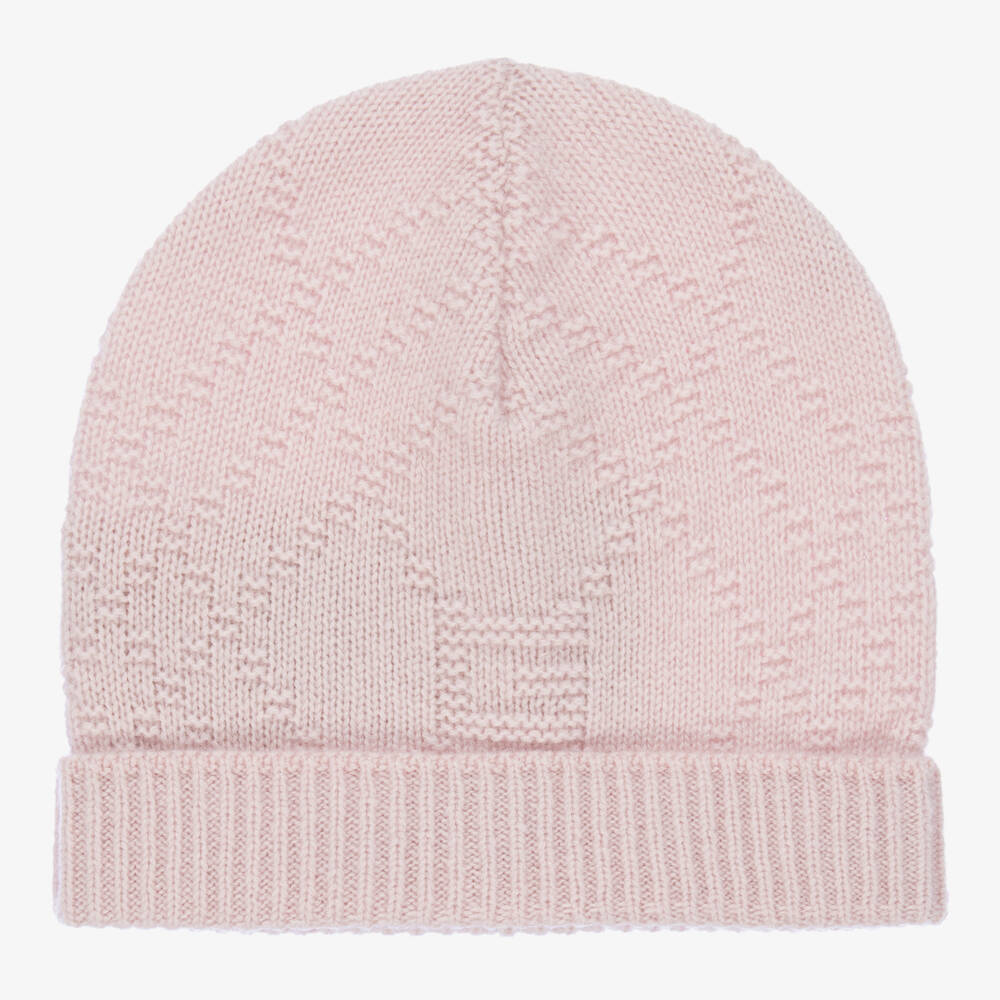 Gucci-Pink Knitted Pure Cashmere Baby Hat | Childrensalon Outlet
