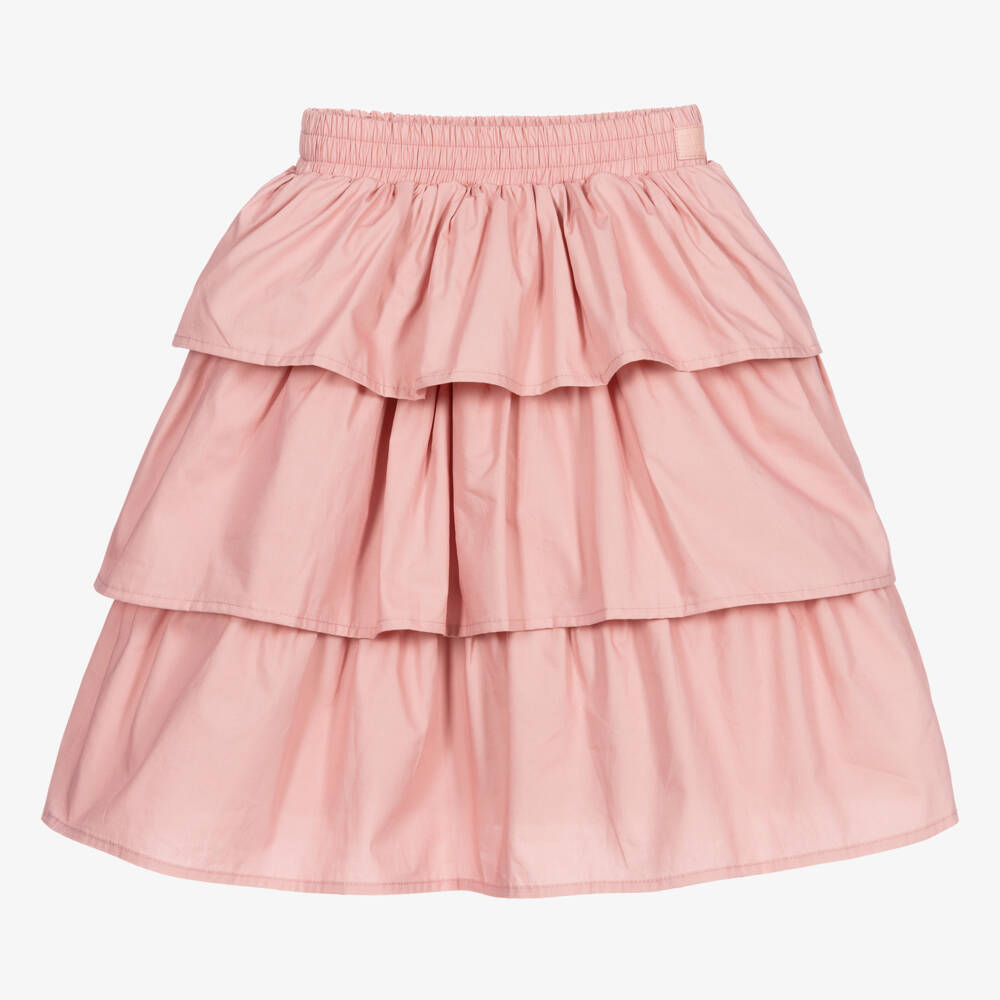 The Tiny Universe-Pink Ruffled Cotton Skirt | Childrensalon Outlet