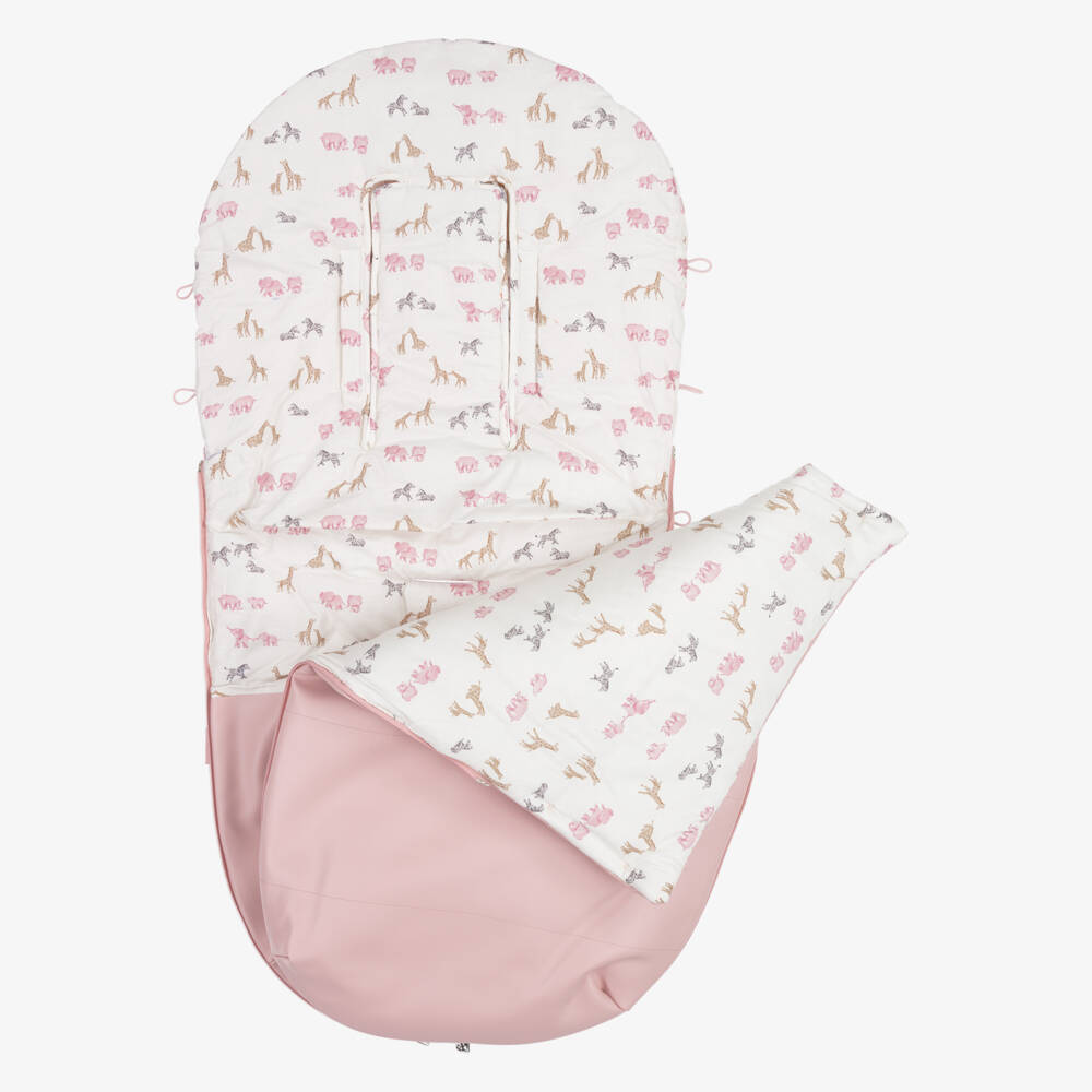 Mayoral Для новорожденных-Pink Safari Animal Print Footmuff (100cm) | Childrensalon Outlet