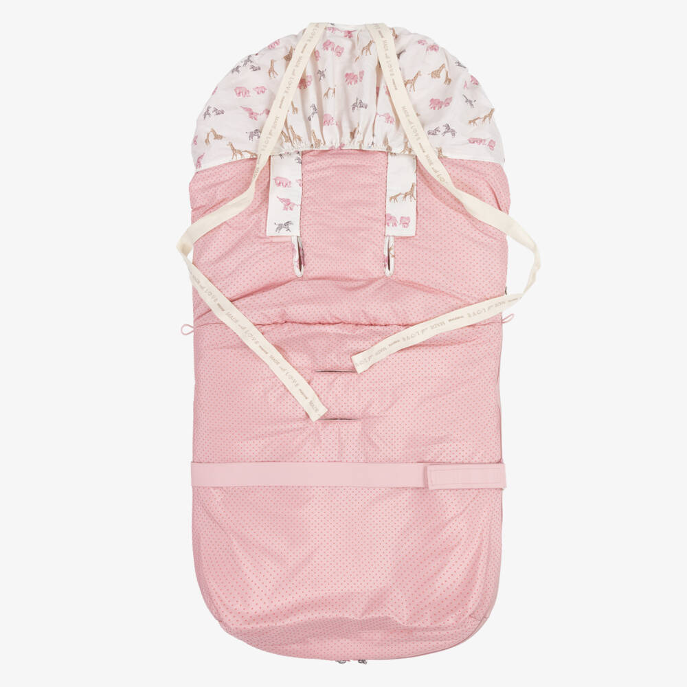 Mayoral Для новорожденных-Pink Safari Animal Print Footmuff (100cm) | Childrensalon Outlet