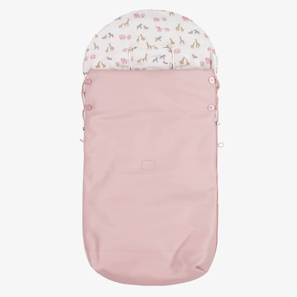 Mayoral Для новорожденных-Pink Safari Animal Print Footmuff (100cm) | Childrensalon Outlet