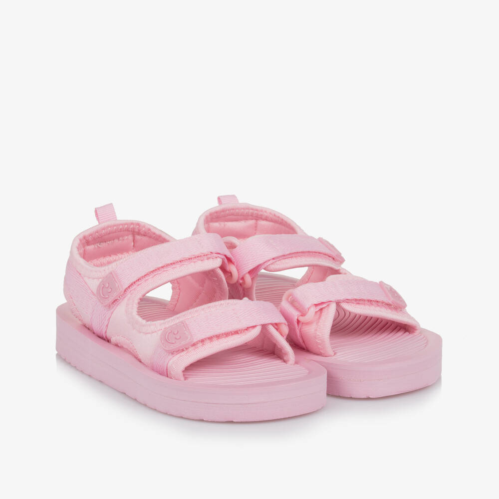 Molo-Pink Velcro Foam Sandals | Childrensalon Outlet