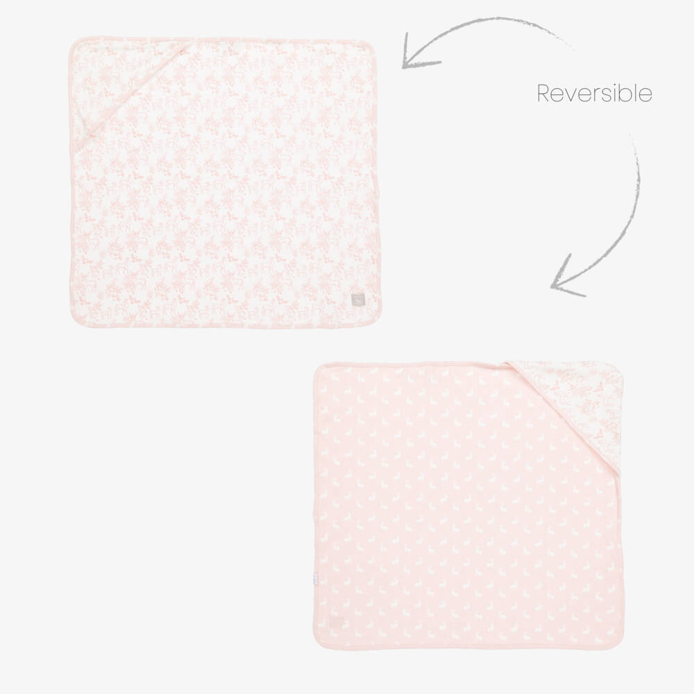 The Little Tailor-Pink Woodland Print Cotton Babysuit Set | Childrensalon Outlet