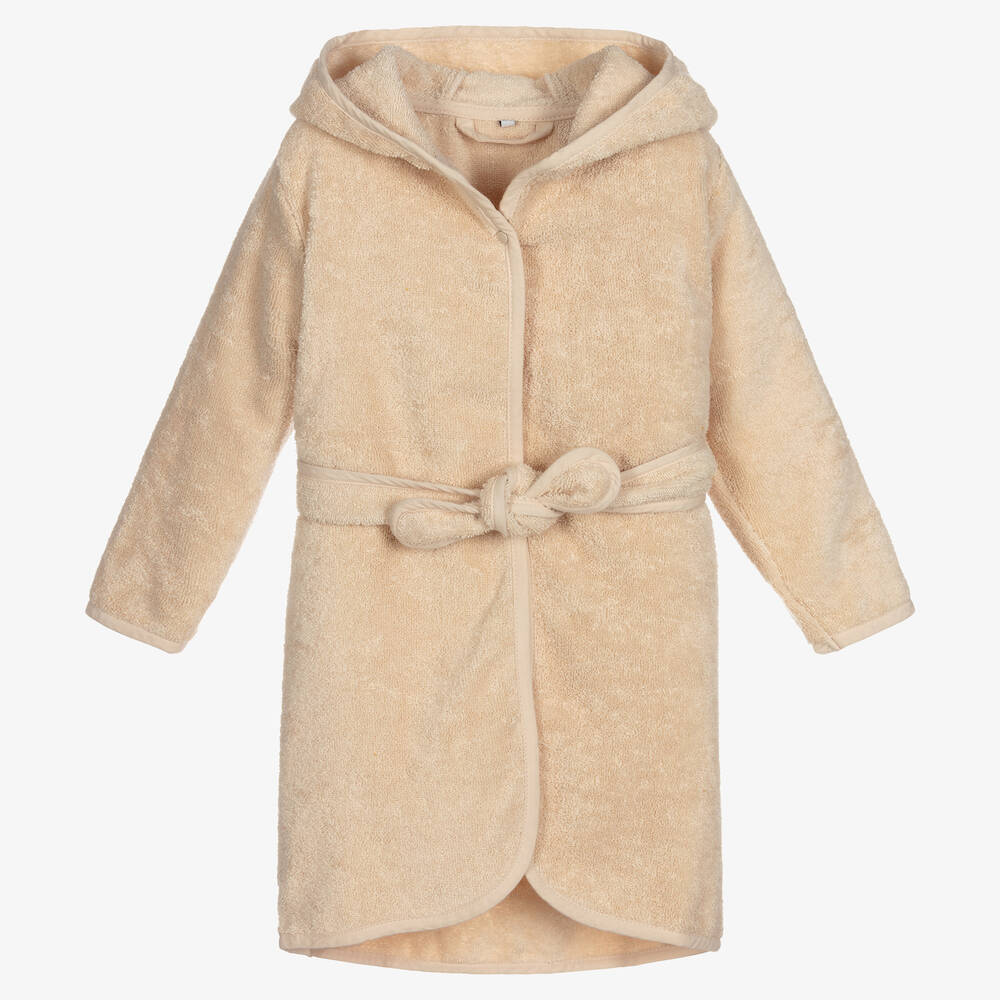 Pippi-Бежевый махровый халат из органического хлопка | Childrensalon Outlet