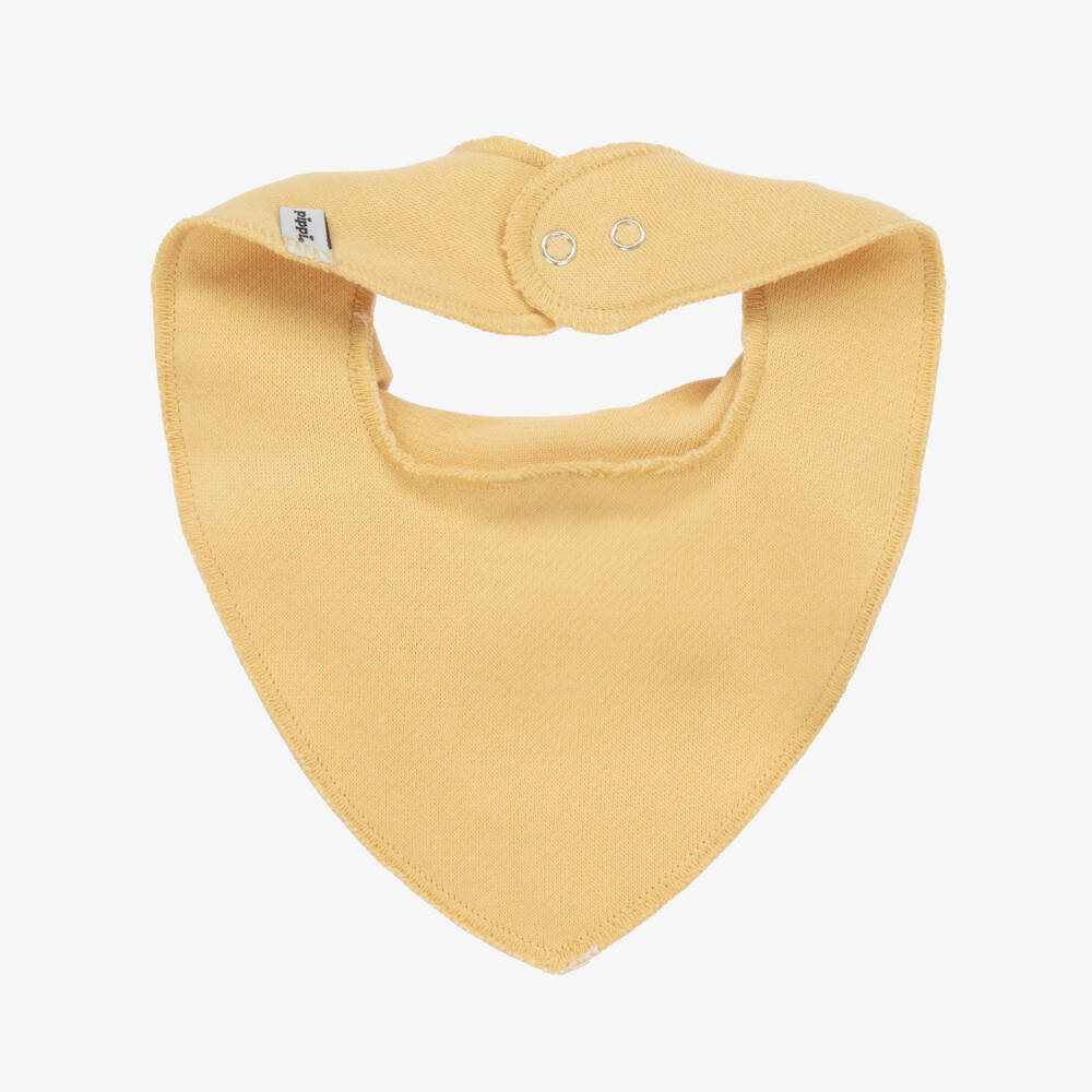 Pippi-Yellow Organic Cotton Bandana Baby Bib | Childrensalon Outlet