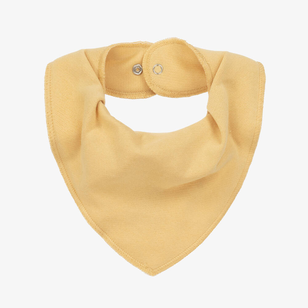 Pippi-Yellow Organic Cotton Bandana Baby Bib | Childrensalon Outlet