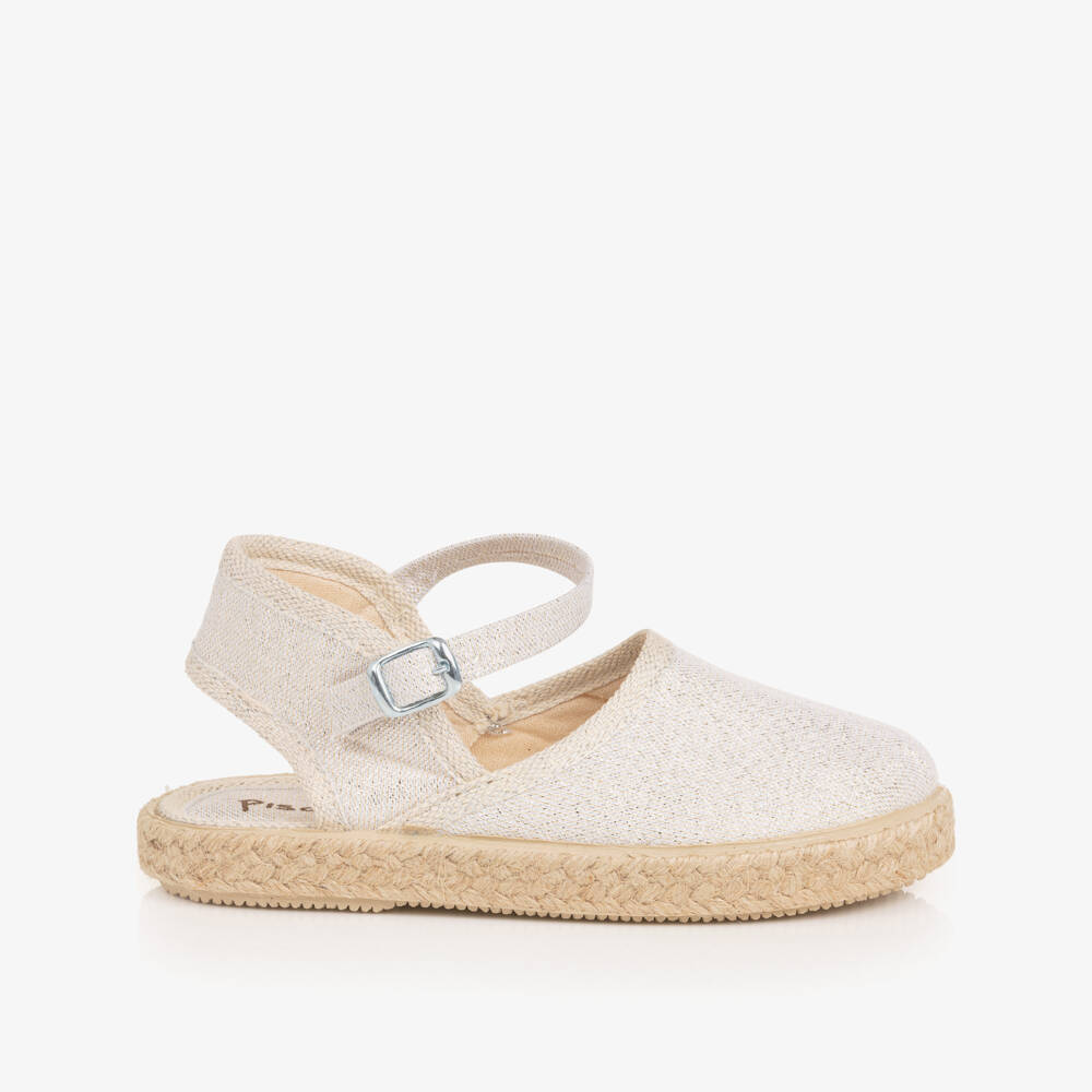 Pisamonas-Girls Sparkly Silver Espadrilles | Childrensalon Outlet
