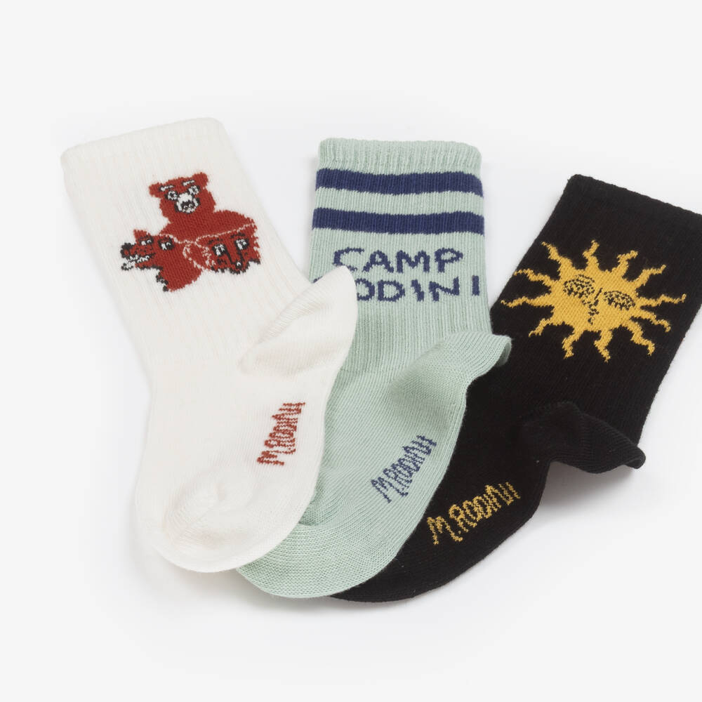 Mini Rodini-Playful Cotton Blend Socks Pack | Childrensalon Outlet