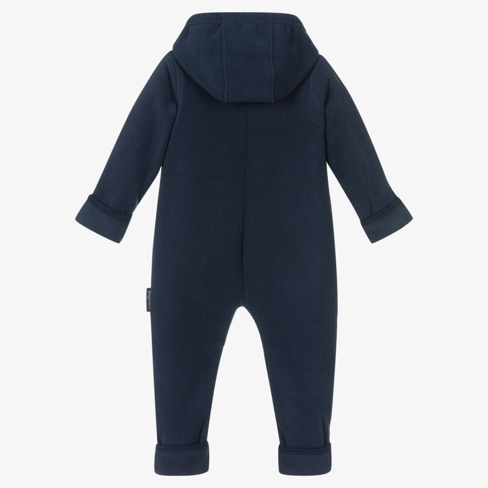 Playshoes-Baby Boys Blue Fleece Pramsuit | Childrensalon Outlet