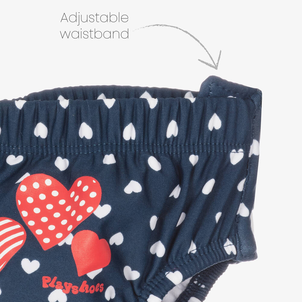 Playshoes-Синие плавки в сердечки для малышек | Childrensalon Outlet