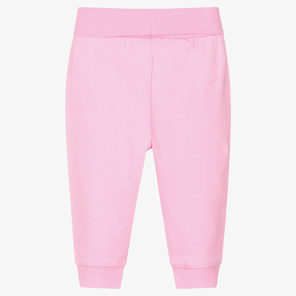 Playshoes-Baby Girls Pink Cotton Trousers | Childrensalon Outlet