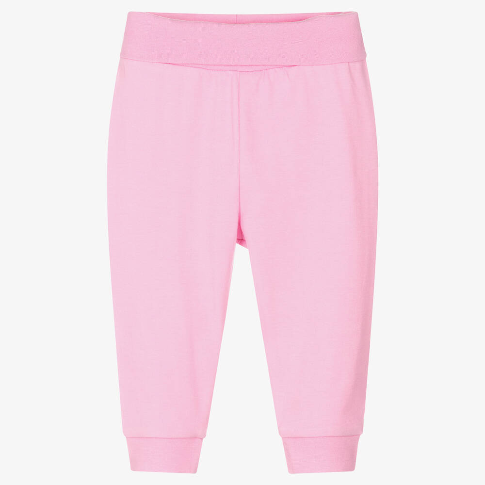 Playshoes - Baby Girls Pink Cotton Trousers | Childrensalon