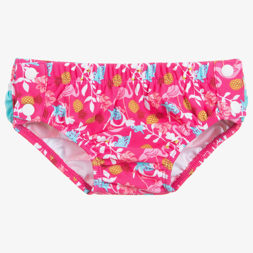 Playshoes - Culotte de bain rose flamant rose bébé fille | Childrensalon